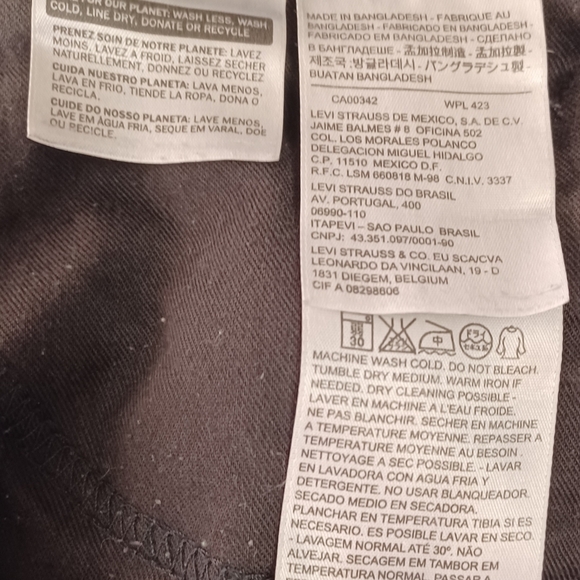 A Levi's 511 Rare Black R Tab Slim Straight Leg Denim Jeans - Picture 16 of 16